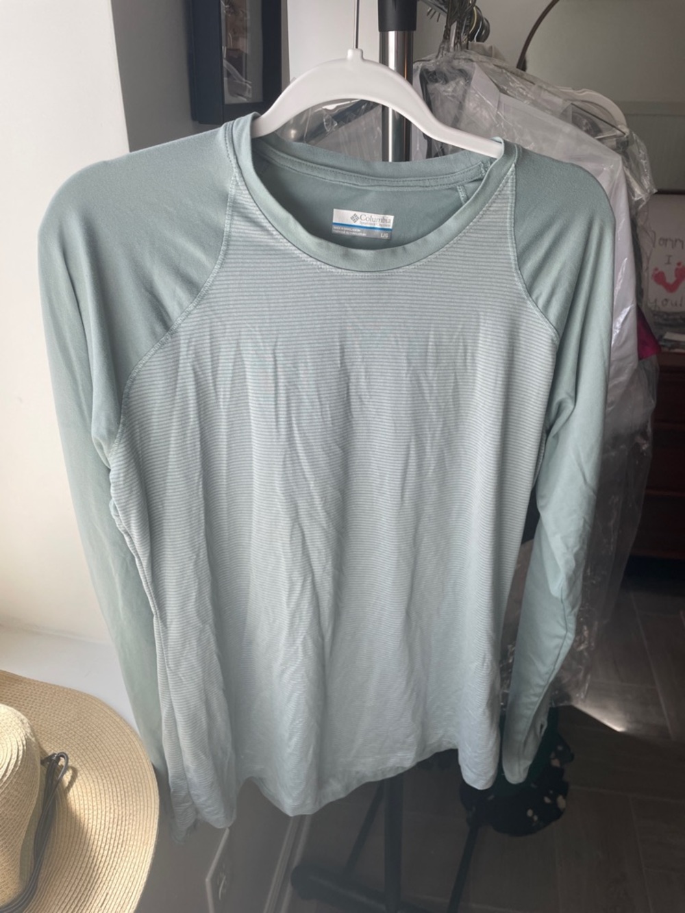 Columbia Light Seafoam Long Sleeve Performance Shirt